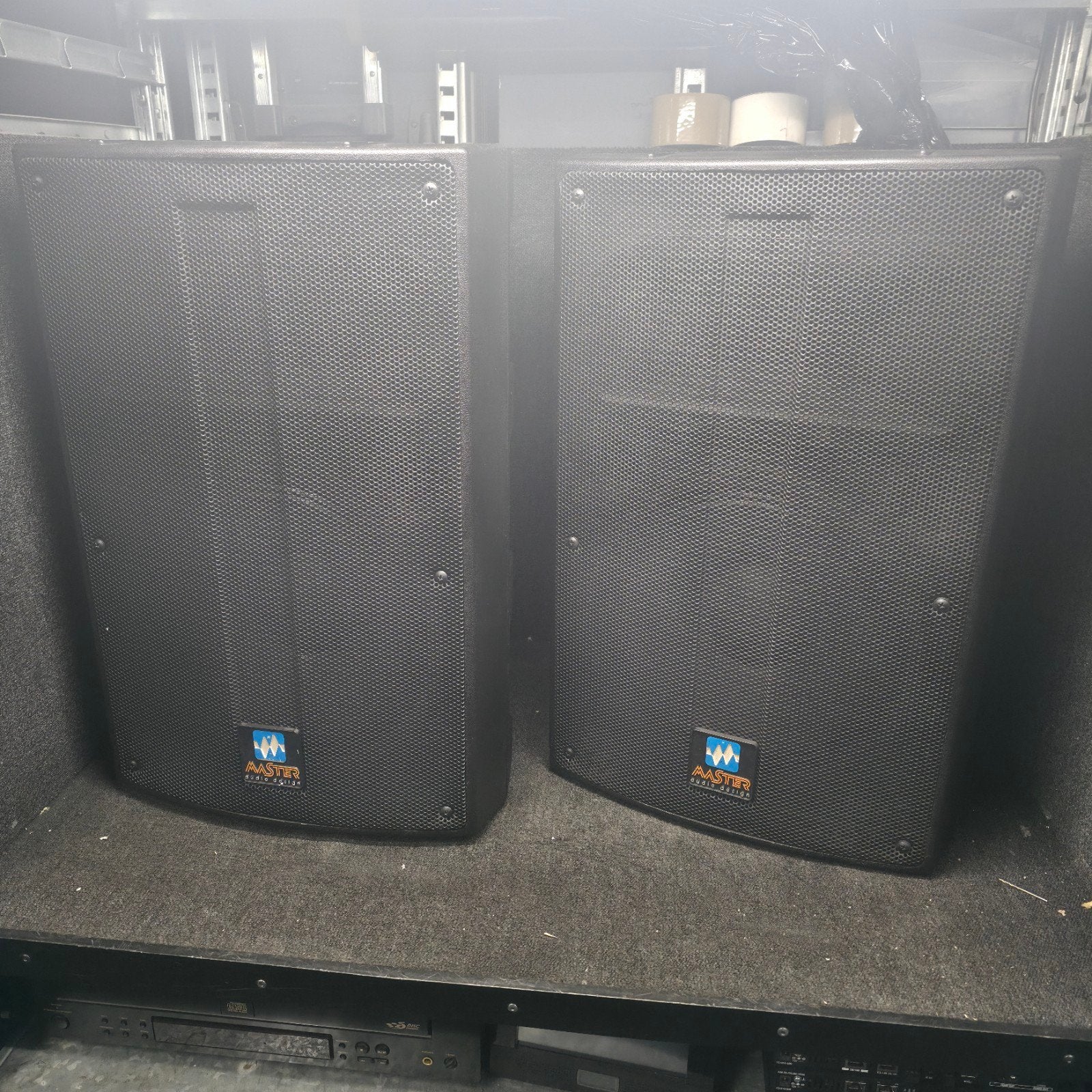 MASTER audio M-12 speakers - klinken super, Ophalen, 120 watt of meer, Front, Rear of Stereo speakers, Overige merken