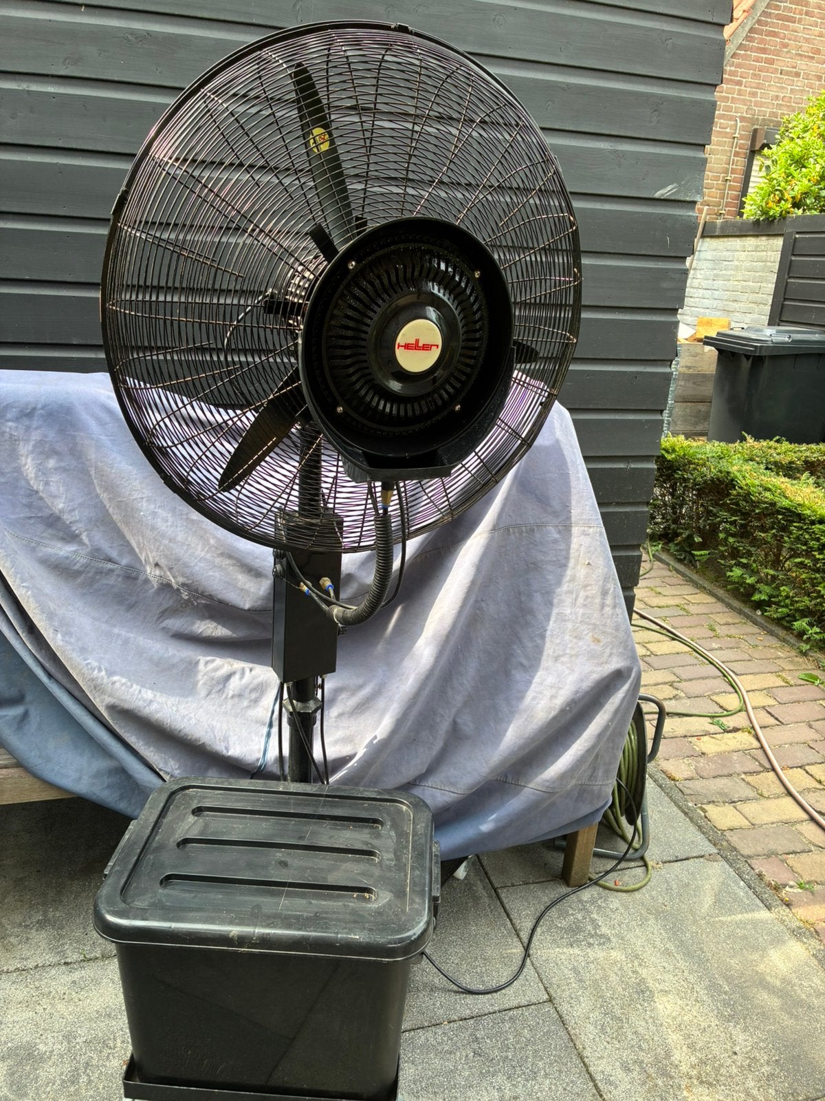 Ventilator met vernevel, Witgoed en Apparatuur, Ventilatoren, Ophalen, Zo goed als nieuw, Plafondventilator