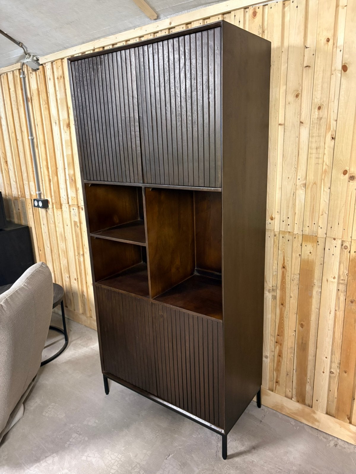 Vakkenkast Madison Brown 90 cm – NIEUW, Huis en Inrichting, Ophalen, Nieuw, 50 tot 100 cm, 150 tot 200 cm