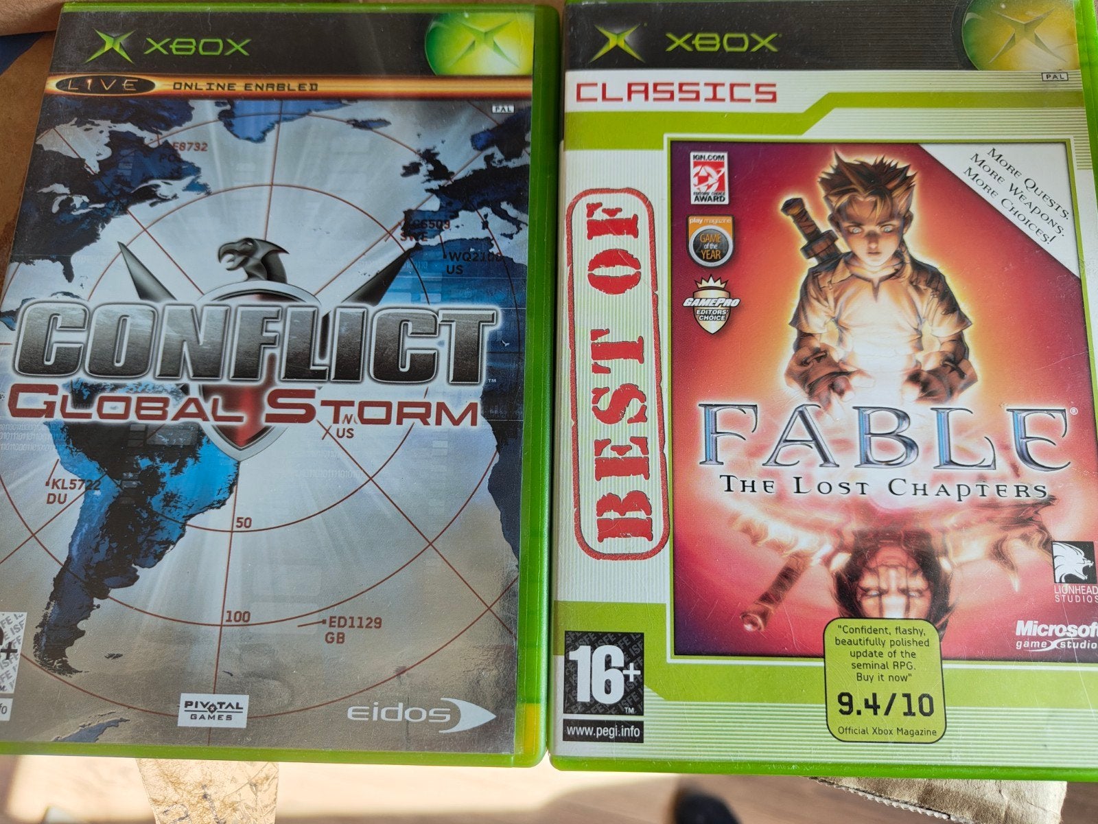 Xbox Games: Conflict Global Storm & Fable The Lost Chapters, Online, Gebruikt, Shooter, 1 speler