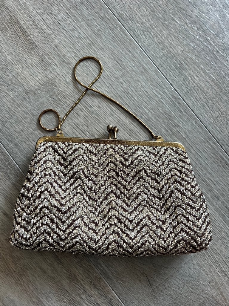 Vintage brocante antiek kniptasje beugeltasje tasje Princess, Ophalen of Verzenden, Zo goed als nieuw, Overige kleuren, Avondtasje