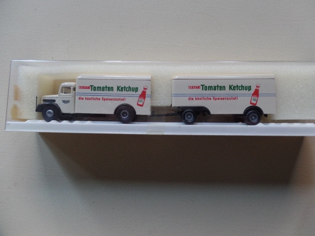 MAN vrachtwagen/aanhanger Kraft Brekina  , Hobby en Vrije tijd, Verzenden, Nieuw, Bus of Vrachtwagen, Brekina