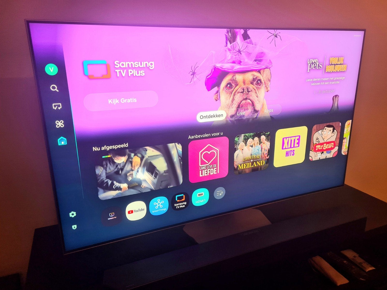 Samsung Neo QLED 55QN85C 55" 100 Hz 4K + Samsung soundbar, Ophalen, QLED, Zo goed als nieuw, 100 Hz