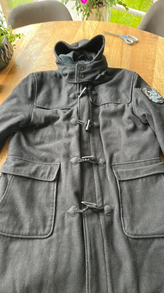 Mills Bros winter jas met vaste capuchon., Kleding | Heren, Ophalen of Verzenden, Gedragen, Overige maten, Zwart