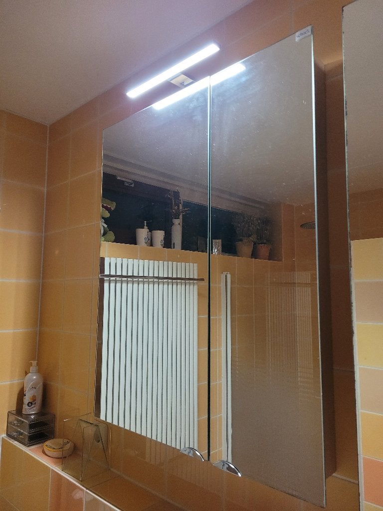 Badkamer Spiegelkast met Verlichting en Stopcontact, Ophalen, 50 tot 100 cm, Minder dan 100 cm, 25 tot 50 cm