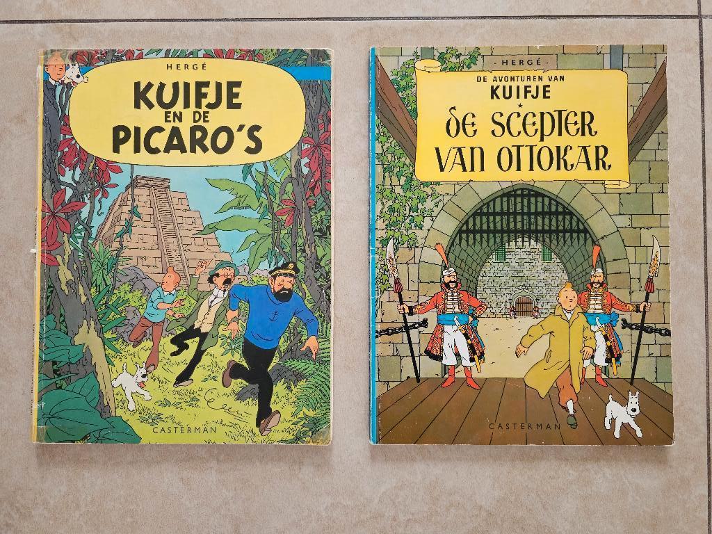 2 Kuifje stripboeken uit 1947 en 1976, Meerdere stripboeken, Ophalen of Verzenden, Gelezen