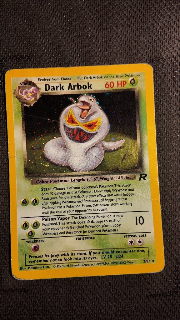 Dark Arbok 2 Team Rocket | Pokemon kaart, Ophalen, Zo goed als nieuw, Losse kaart, Foil