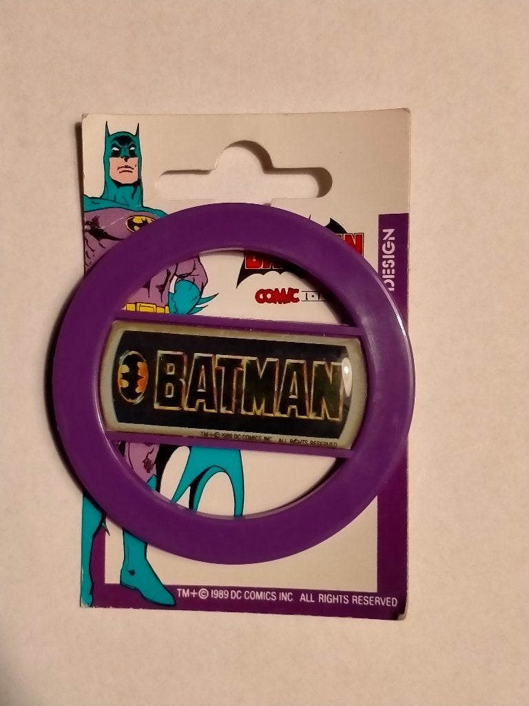 Batman superheld vintage logo DC Comics button RARE 2, Ophalen of Verzenden, Overige figuren, Gebruikt, Overige typen