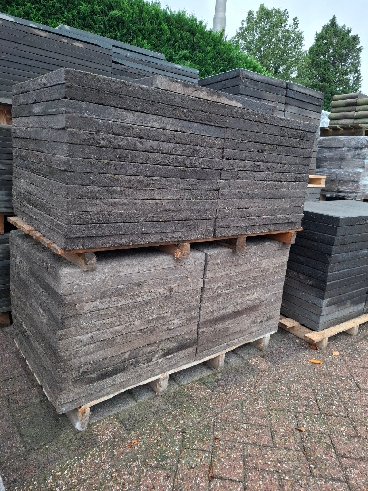 Oud Hollandse Schellevis tegels 60x60 - 19m², Tuin en Terras, Ophalen, Gebruikt, 10 m² of meer, Beton