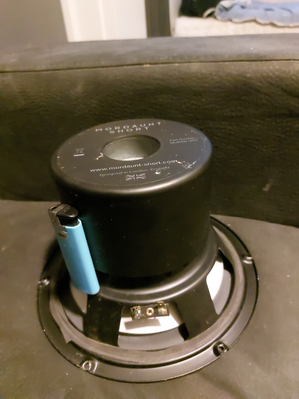 Mordaunt Short MUP8W-3R5 Long Throw Basweergave 200W, 150 watt of meer, Gebruikt, Subwoofer, Ophalen of Verzenden