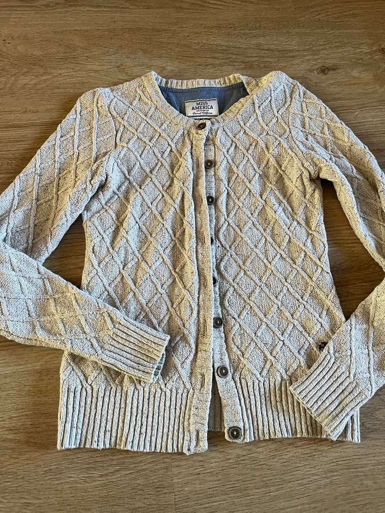 Stijlvol katoen kabel vest - Miss America, Kleding | Dames, Truien en Vesten, Ophalen of Verzenden, Zo goed als nieuw, Maat 36 (S)