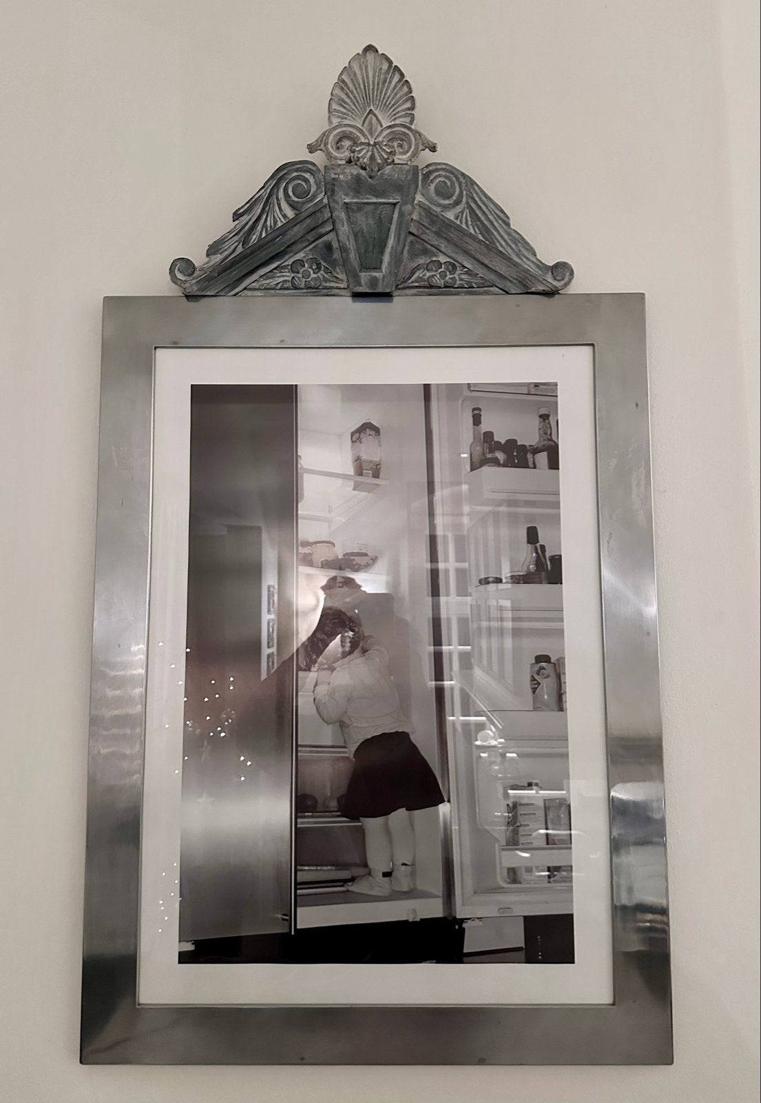 Oude aluminium lijst 60x80cm met of zonder ornament, Huis en Inrichting, Ophalen, Metaal of Aluminium, Zo goed als nieuw, 75 tot 100 cm