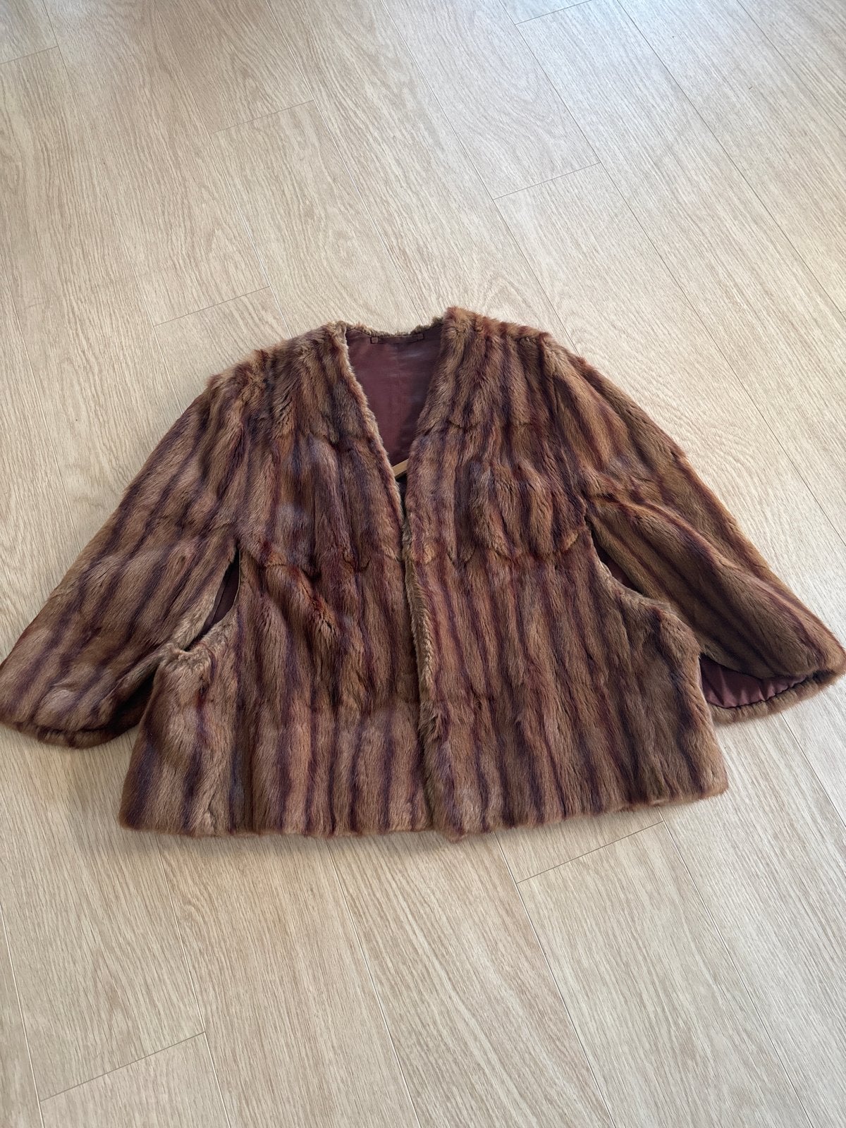 Vintage bont cape - Elegante bruine bontjas, Kleding | Dames, Ophalen of Verzenden, Gedragen