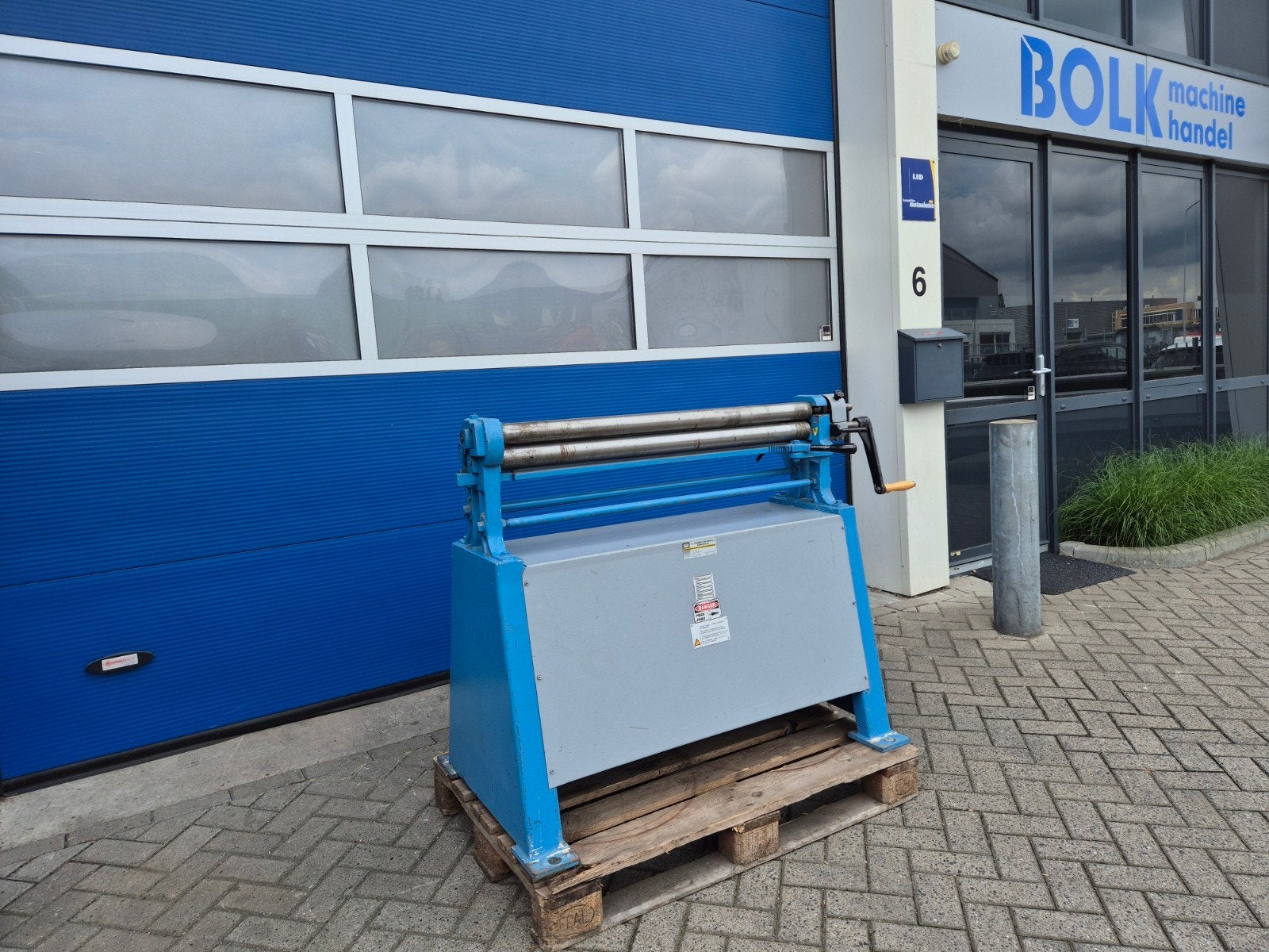 Plaatwals Handbediend 1050x56x1mm Staal met uitklapbare rol, Gebruikt, Bolk Machinehandel, Rondgang 6 Gameren, Info@bolkmachinehandel.nl