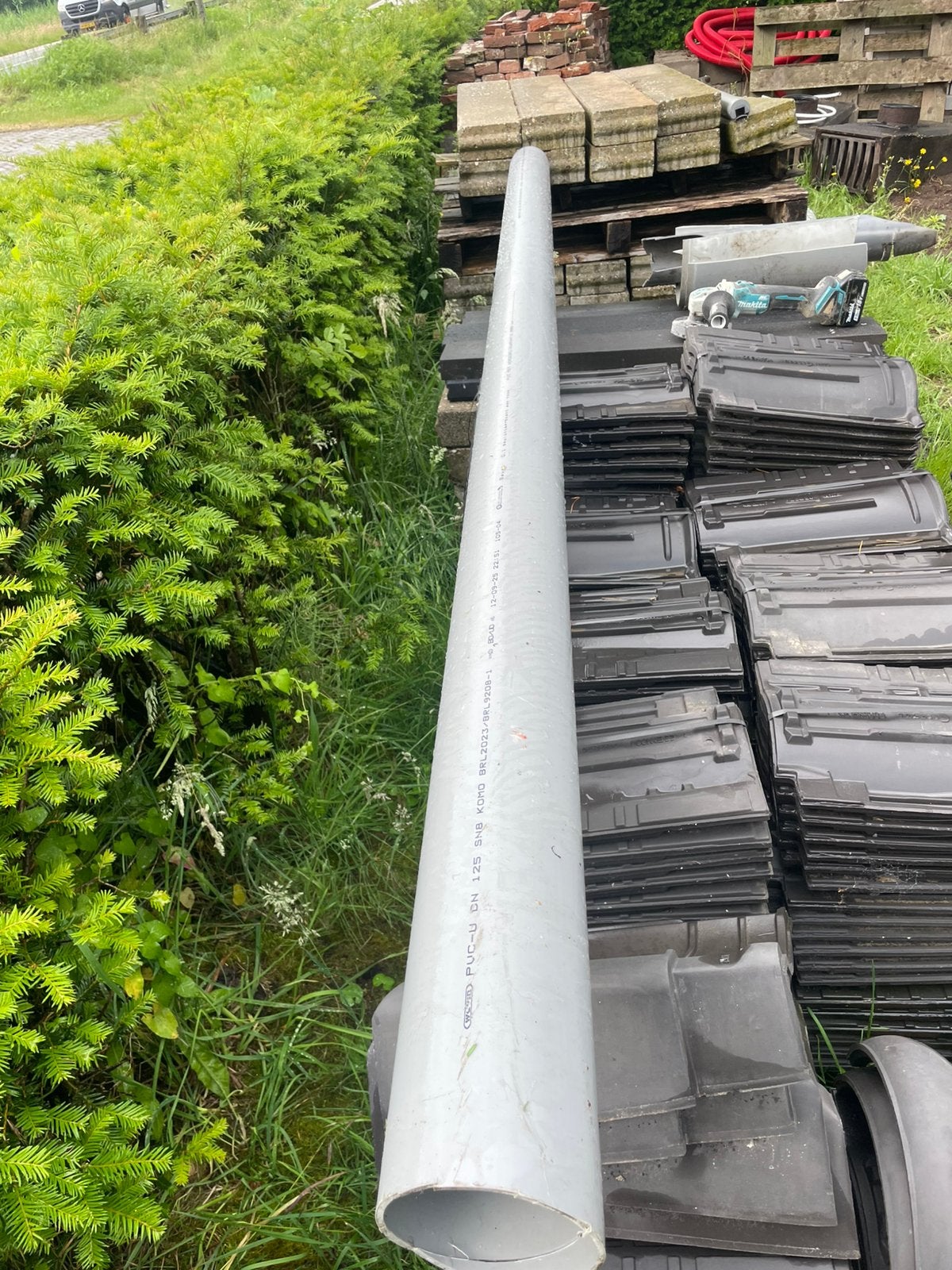 Pvc buis 3,11m 125mm SN8 Wavin, Ophalen, Pvc, Minder dan 2 meter, 80 mm of meer