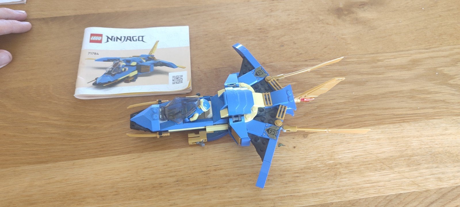LEGO Ninjago Jay's Bliksemstraal 71784 compleet & met boekje, Lego, Ophalen of Verzenden, Zo goed als nieuw, Complete set