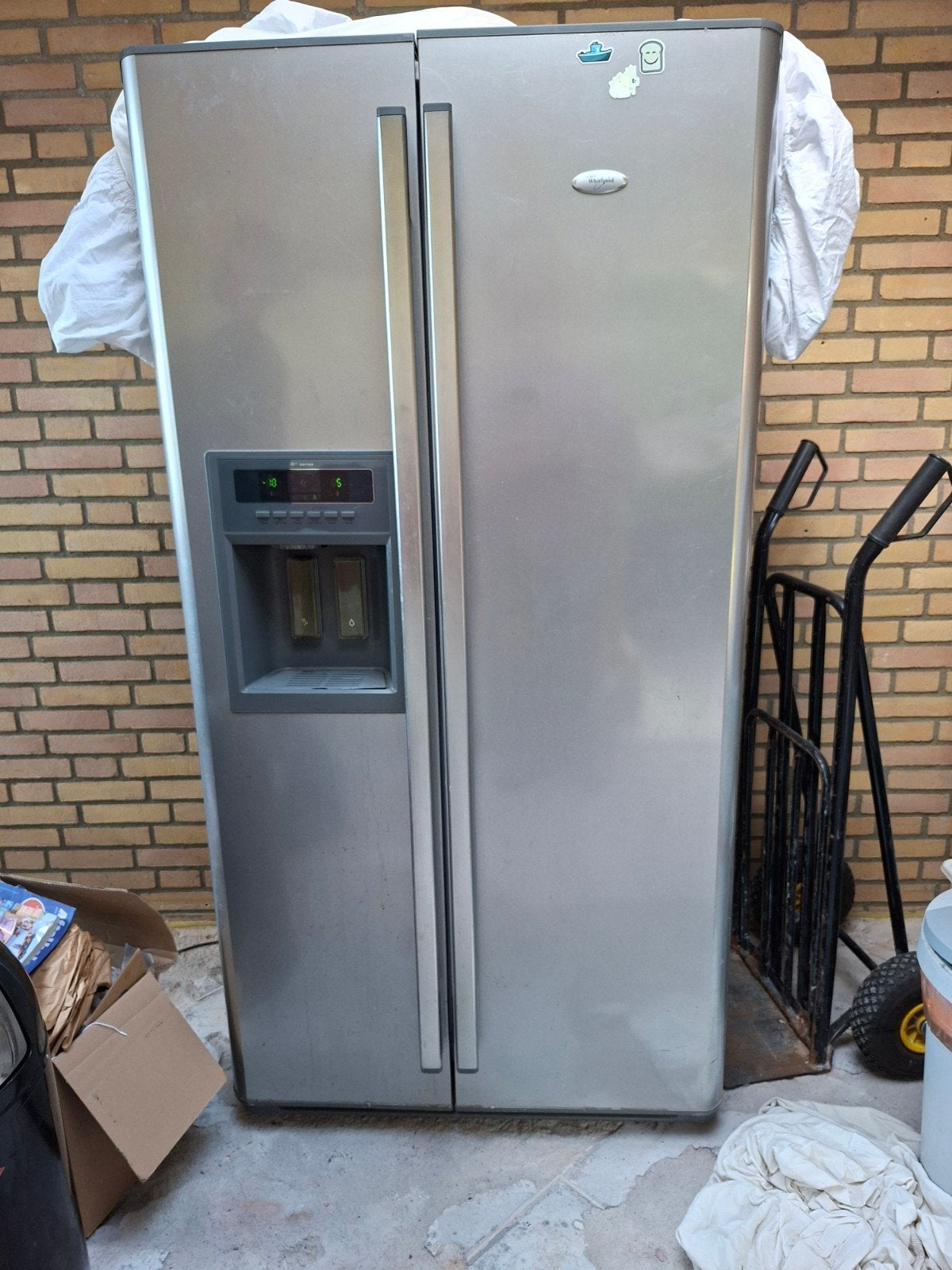 whirlpool koel-vries combinatie - Amerikaanse koelkast, Ophalen, Gebruikt, 200 liter of meer, 60 cm of meer