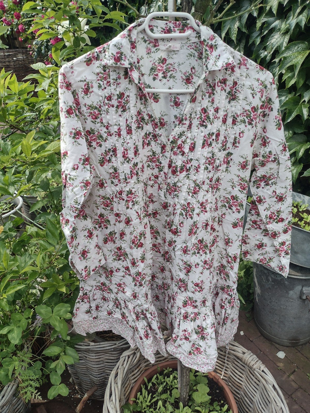 Nadir Roze Gebloemde Blouse Tuniek Maat 38/40, Kleding | Dames, Maat 38/40 (M), Verzenden, Nadir, Roze