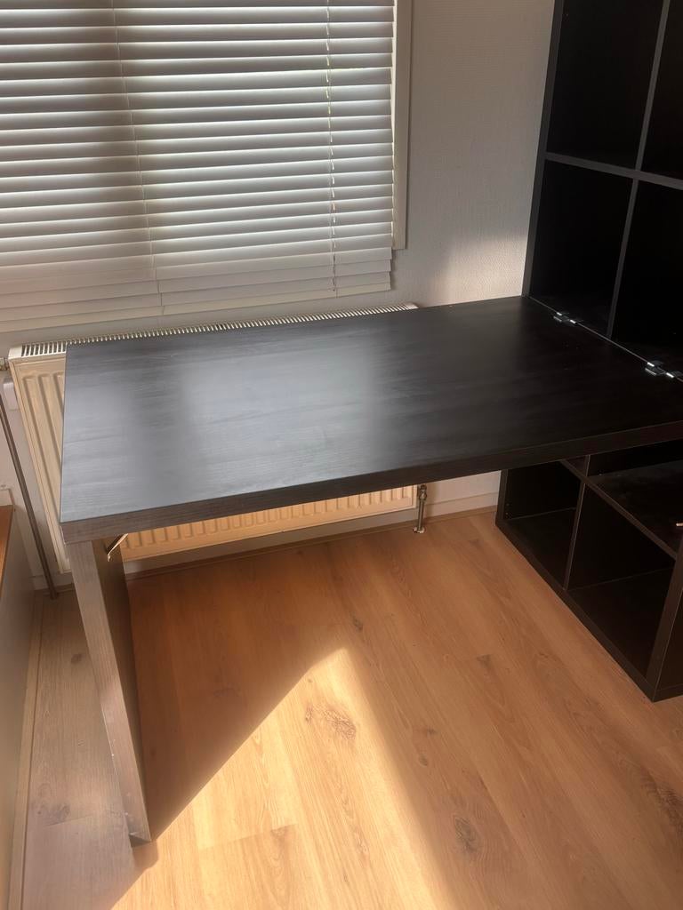 Ikea kallax bureau, Ophalen, Gebruikt, Eenpersoons, Zwart