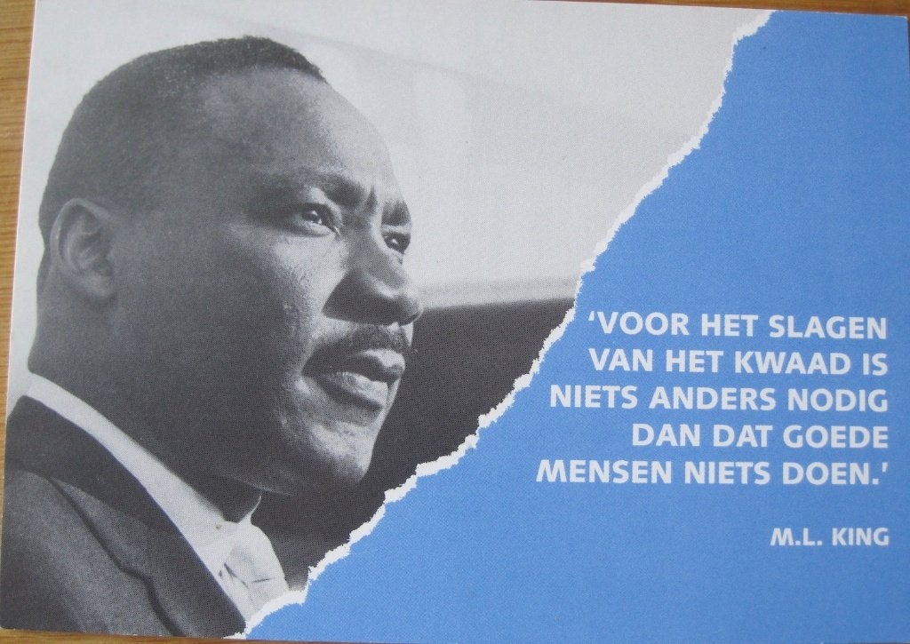 Martin Luther King - met citaat, Verzenden, 1980 tot heden, Ongelopen, Sterren en Beroemdheden