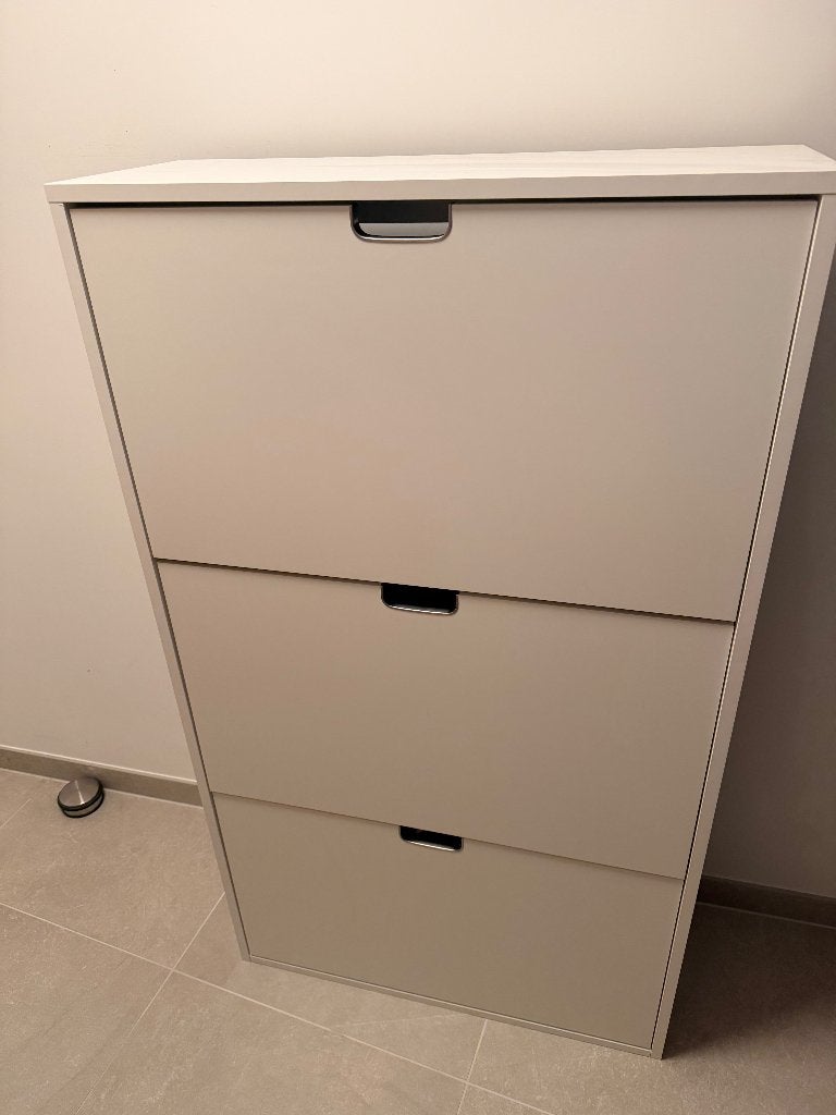 Ikea STÄLL Schoenenkast 3 vakken, wit, 79x29x148 cm, Ophalen of Verzenden, Zo goed als nieuw