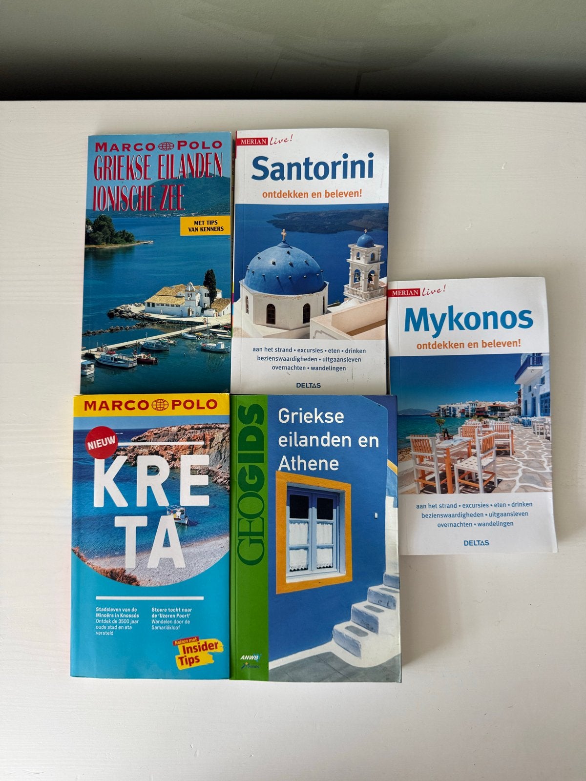 5 Griekse reisgidsen: Kreta, Santorini, Mykonos, Ionische Ze, Boeken, Gelezen, Europa, Ophalen of Verzenden, Reisgids of -boek
