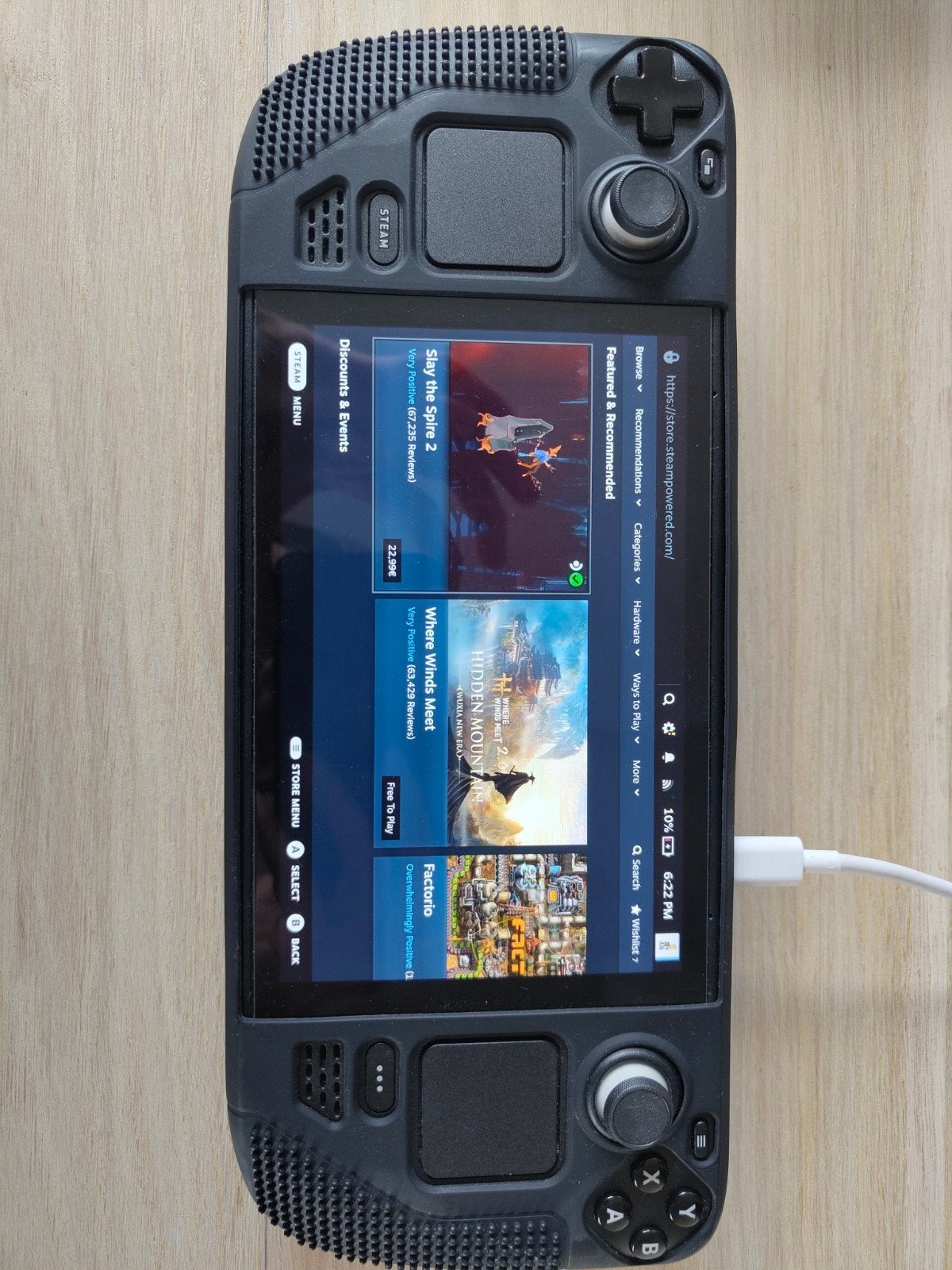 Steam Deck LCD 256GB met standaard hoes, zonder oplader, Ophalen, Valve, Gebruikt