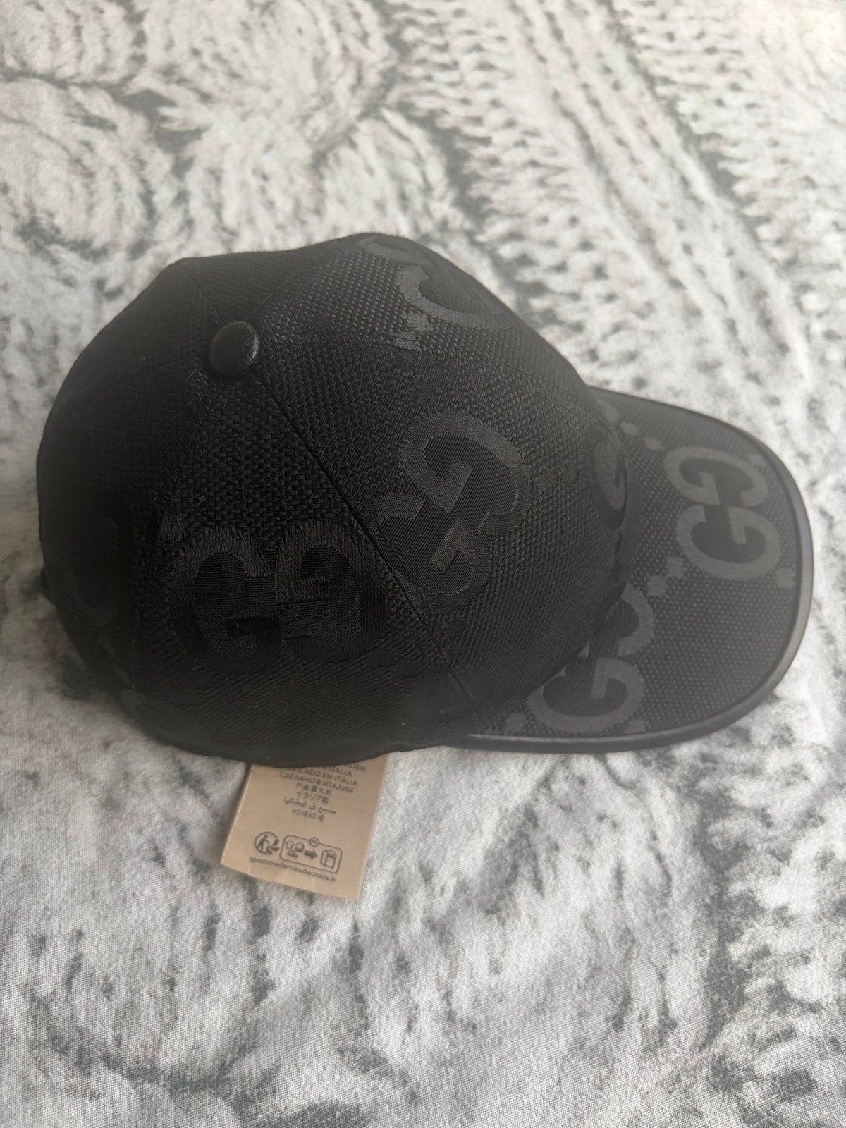 Gucci Jumbo GG Canvas Baseballpet Zwart, Ophalen of Verzenden, Zo goed als nieuw, 57 cm (M, 7⅛ inch) of minder, Pet