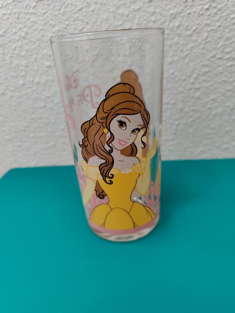 Prachtig longdrinkglas van Disney Princess, Huis en Inrichting, Keuken | Servies, Zo goed als nieuw, Glas of Glazen, Overige stijlen