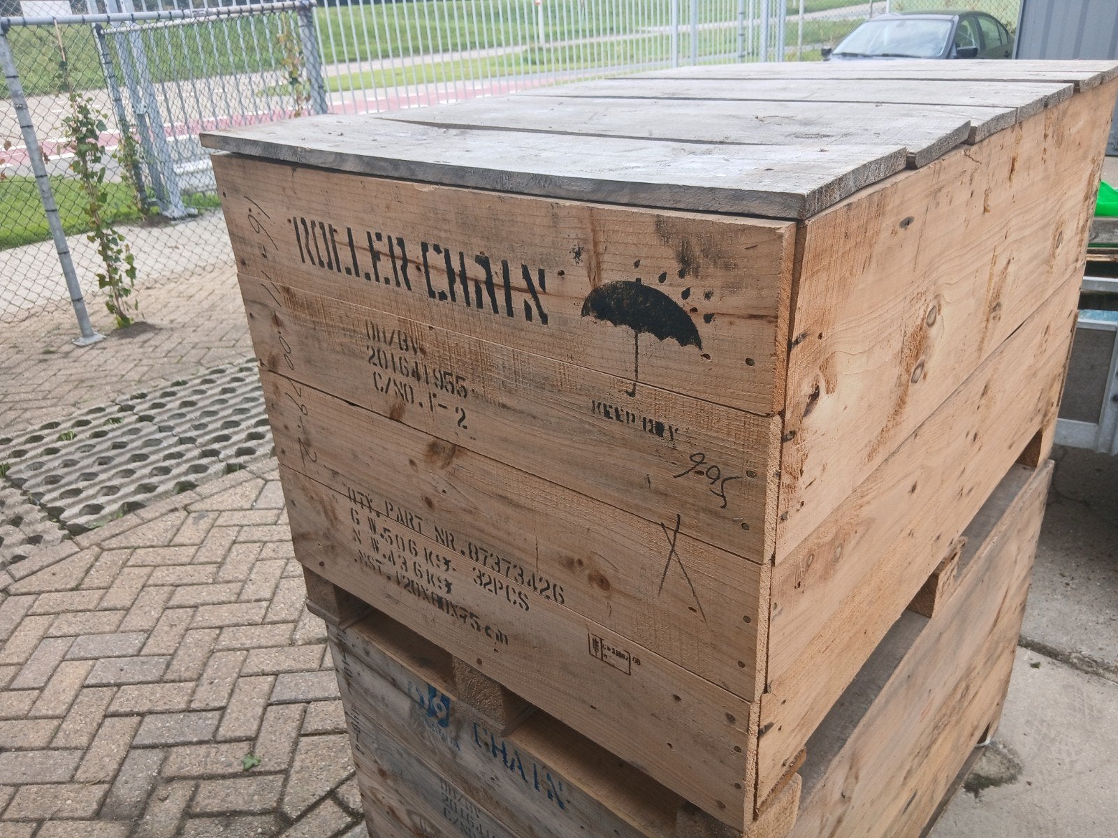 2x  Stevige houten kuubkisten voor opslag of transport, Ophalen, Gebruikt, 100 cm of meer, 60 cm of meer