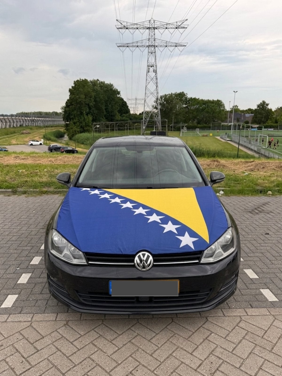 Motorkap vlag Bosnië en Herzegovina - GLOEDNIEUW, Ophalen of Verzenden, Nieuw