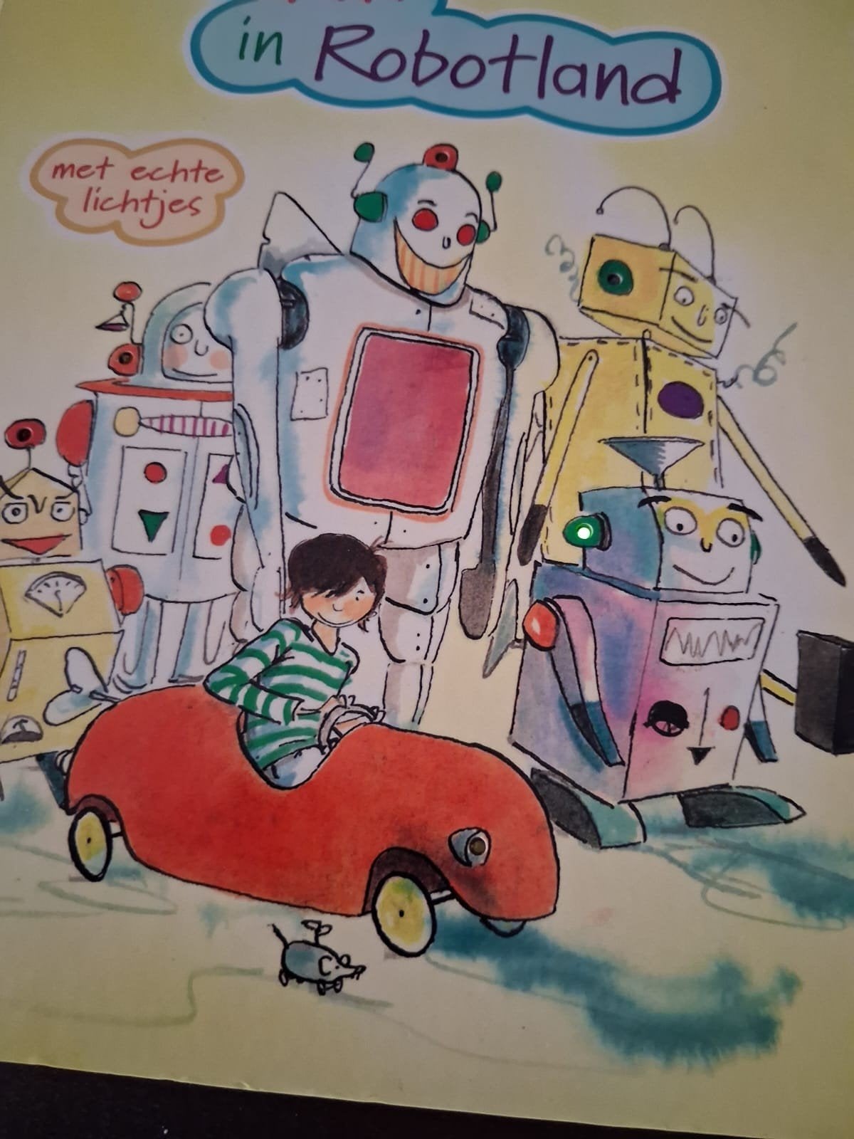 Tim in Robotland - Kinderboek met lichtjes, Ophalen of Verzenden, Zo goed als nieuw, Onbekend, 2 tot 3 jaar