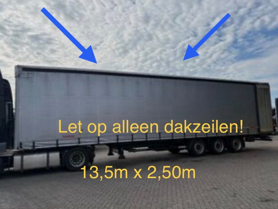 Te koop vrachtwagen dakzeilen afdekzeil trailer haardhout, Ophalen, Gebruikt, 15 m² of meer, Zeil