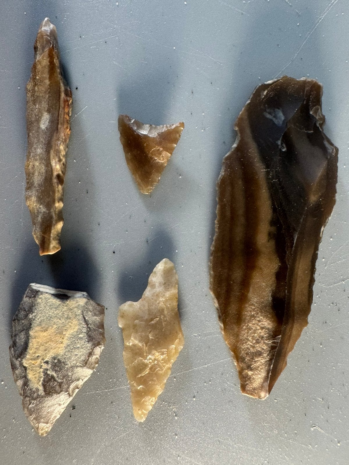 Bodemvondsten vuurstenen pijlpunten,  uit het Neolithicum, Ophalen of Verzenden
