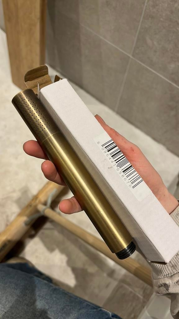 Handdouche staaf verouderd messing - Saniclear Antique, Ophalen of Verzenden, Zo goed als nieuw, Overige typen