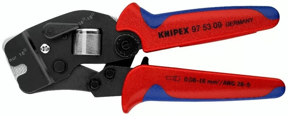 Krimptang adereindhulzen 0.08-16mm² voorinvoer zelfnstel., Verzenden, Nieuw