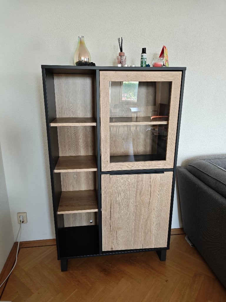 Vitrinekasten - Kasten, Glas, Zo goed als nieuw, 150 tot 200 cm, 25 tot 50 cm