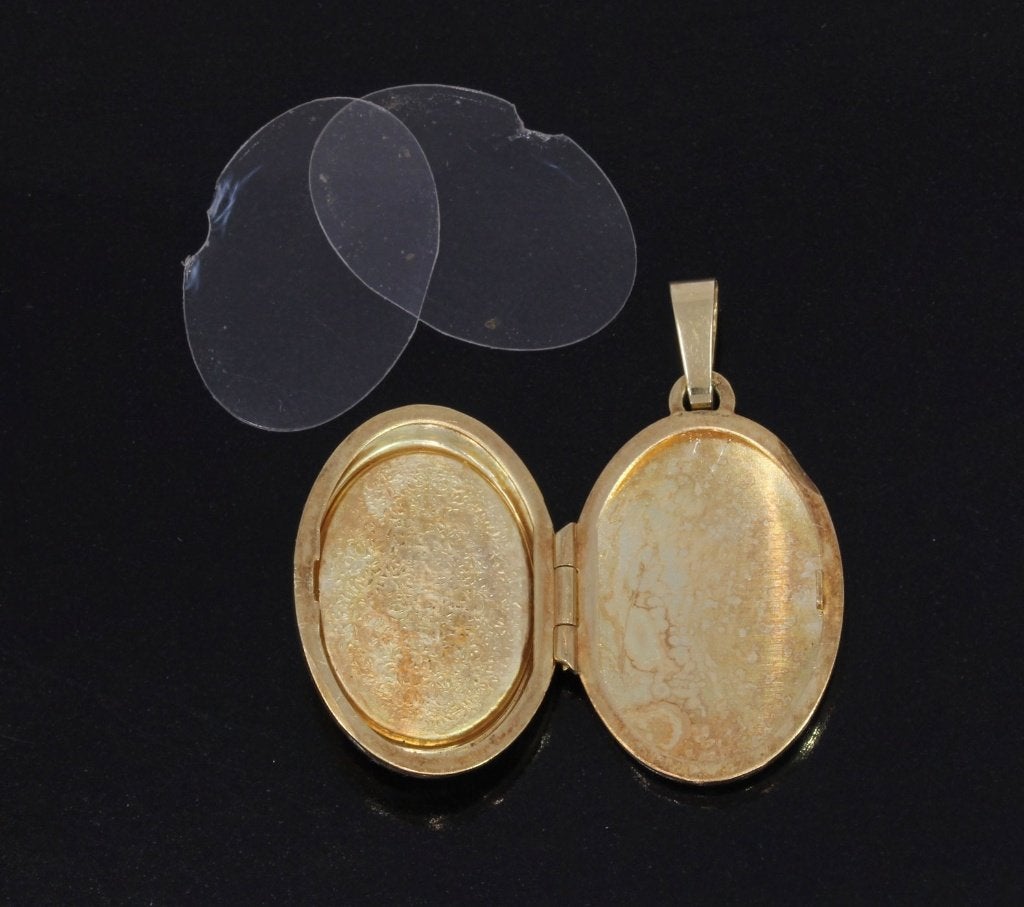 Foto medaillon fraai 14k gouden ketting hanger vintage dame, Sieraden, Tassen en Uiterlijk, Ophalen of Verzenden, Goud, Hanger