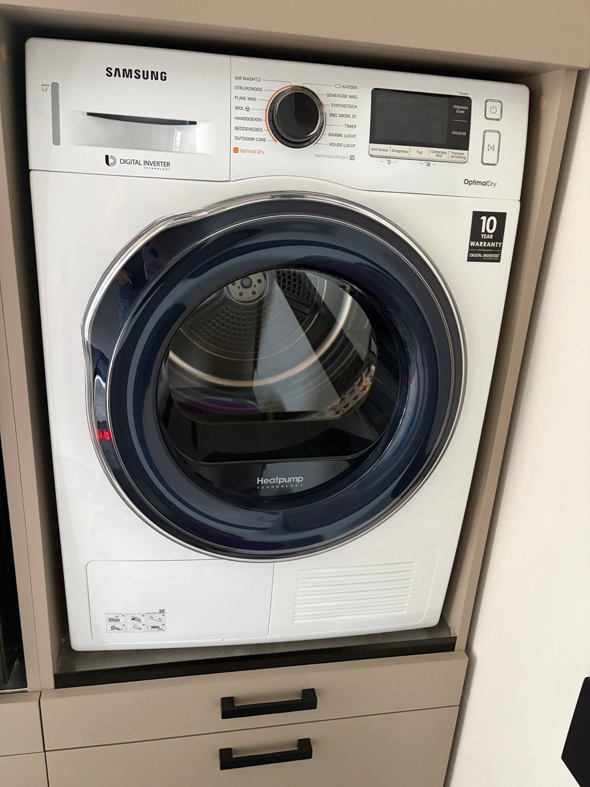 Samsung warmtepompdroger, Witgoed en Apparatuur, Ophalen, Gebruikt, 8 tot 10 kg, 85 tot 90 cm