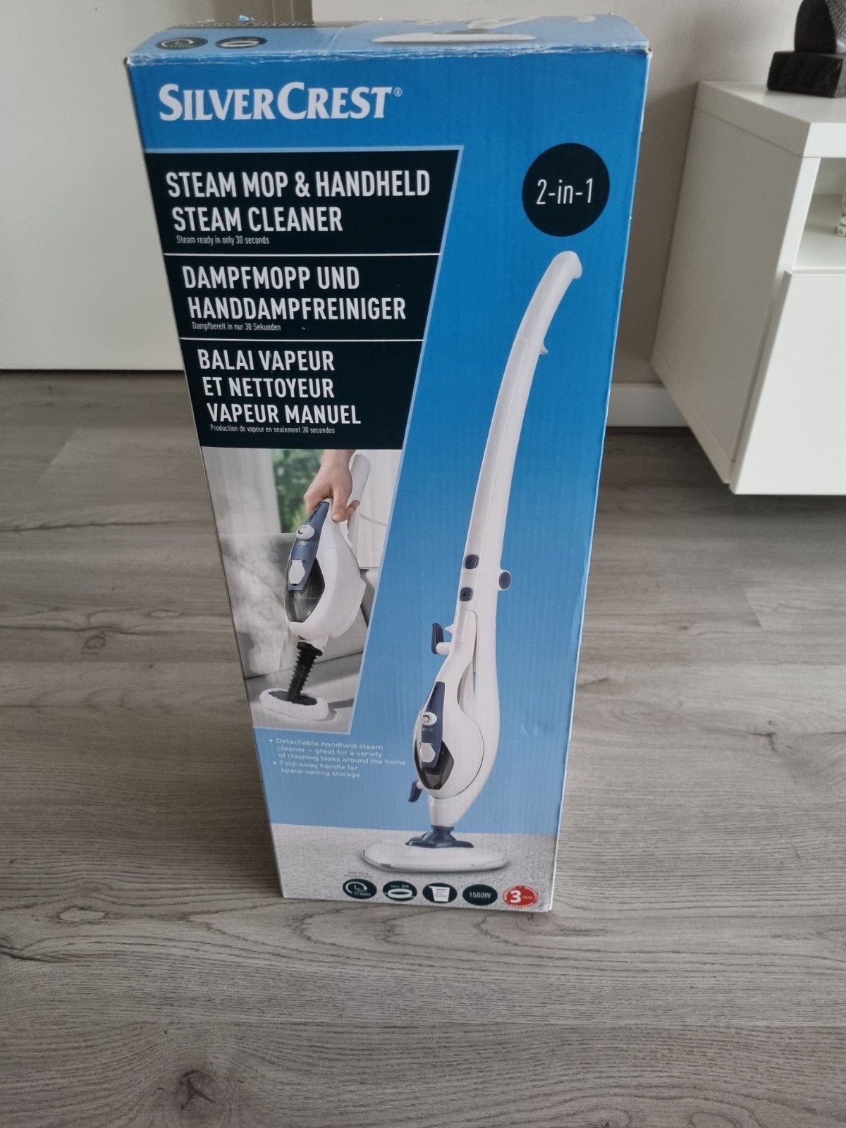 SilverCrest 2-in-1 Stoommop & Handstoomreiniger, Overige merken, Ophalen of Verzenden, Reservoir, Geschikt voor harde vloeren
