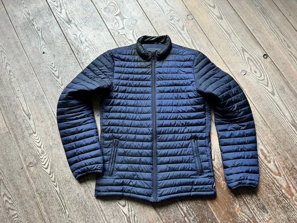 Scotch & Soda jas, maat S blauw puffer jacket, Kleding | Heren, Blauw, Ophalen of Verzenden, Gedragen, Scotch & Soda