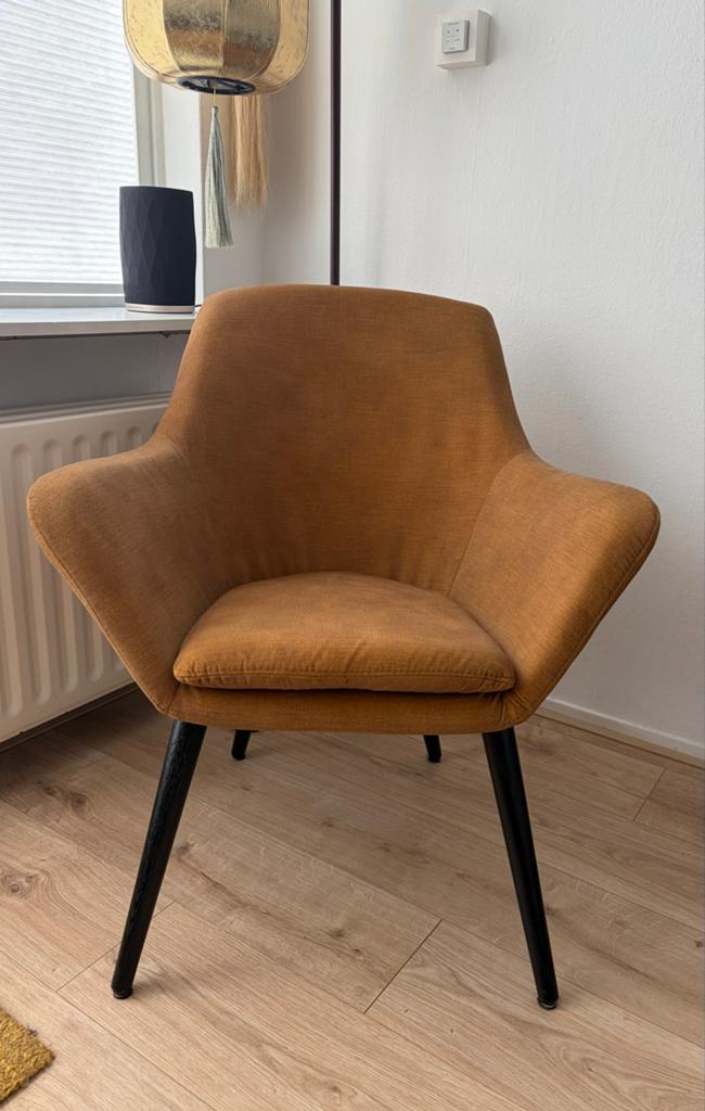 Prominent stoel - Comfortabele fauteuil in okergeel, Ophalen, Overige kleuren, Zo goed als nieuw, Eén