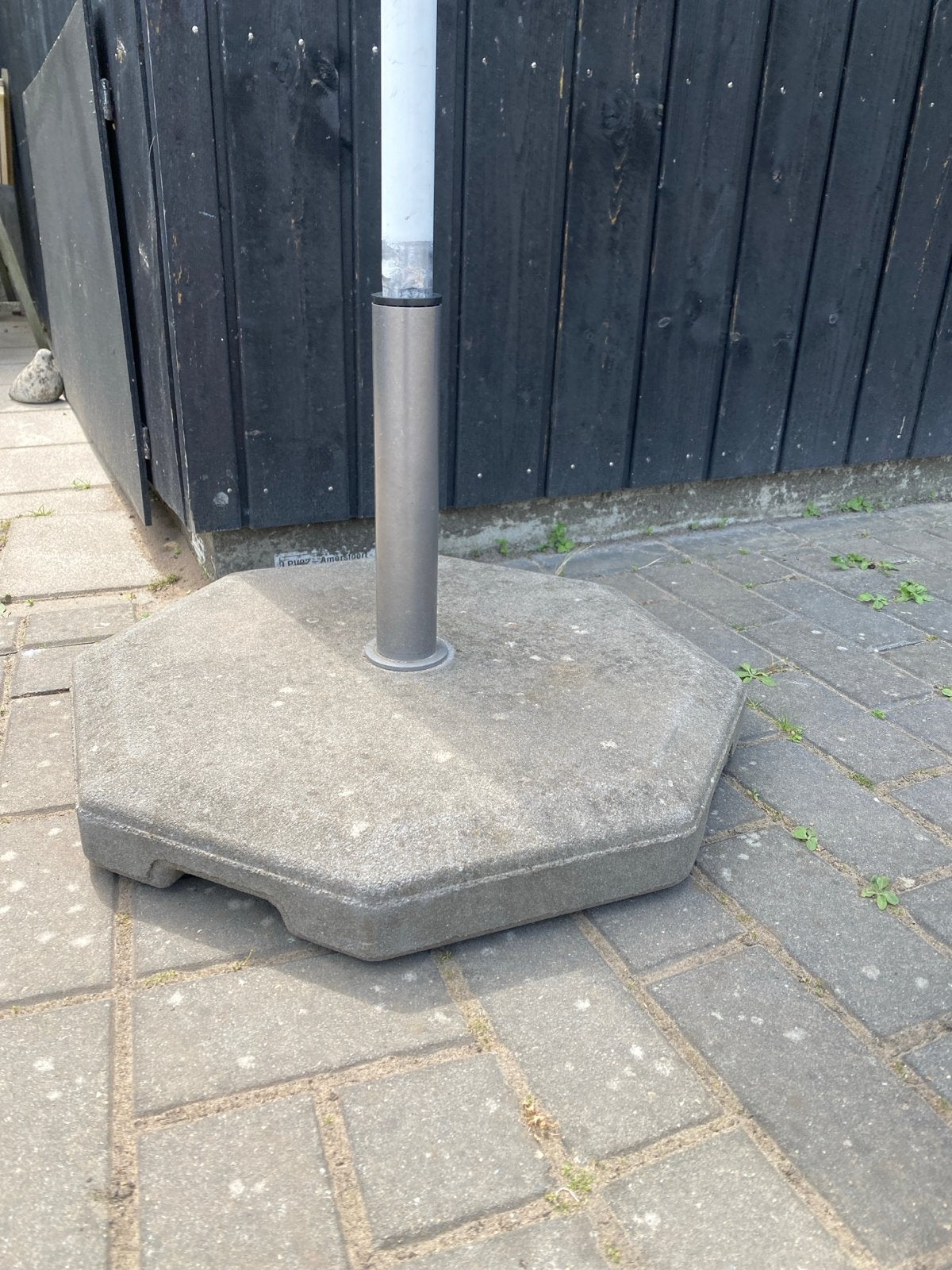 Witte parasol - Ideaal voor tuin of terras, Tuin en Terras, Ophalen, Gebruikt, 2 tot 3 meter, Stokparasol