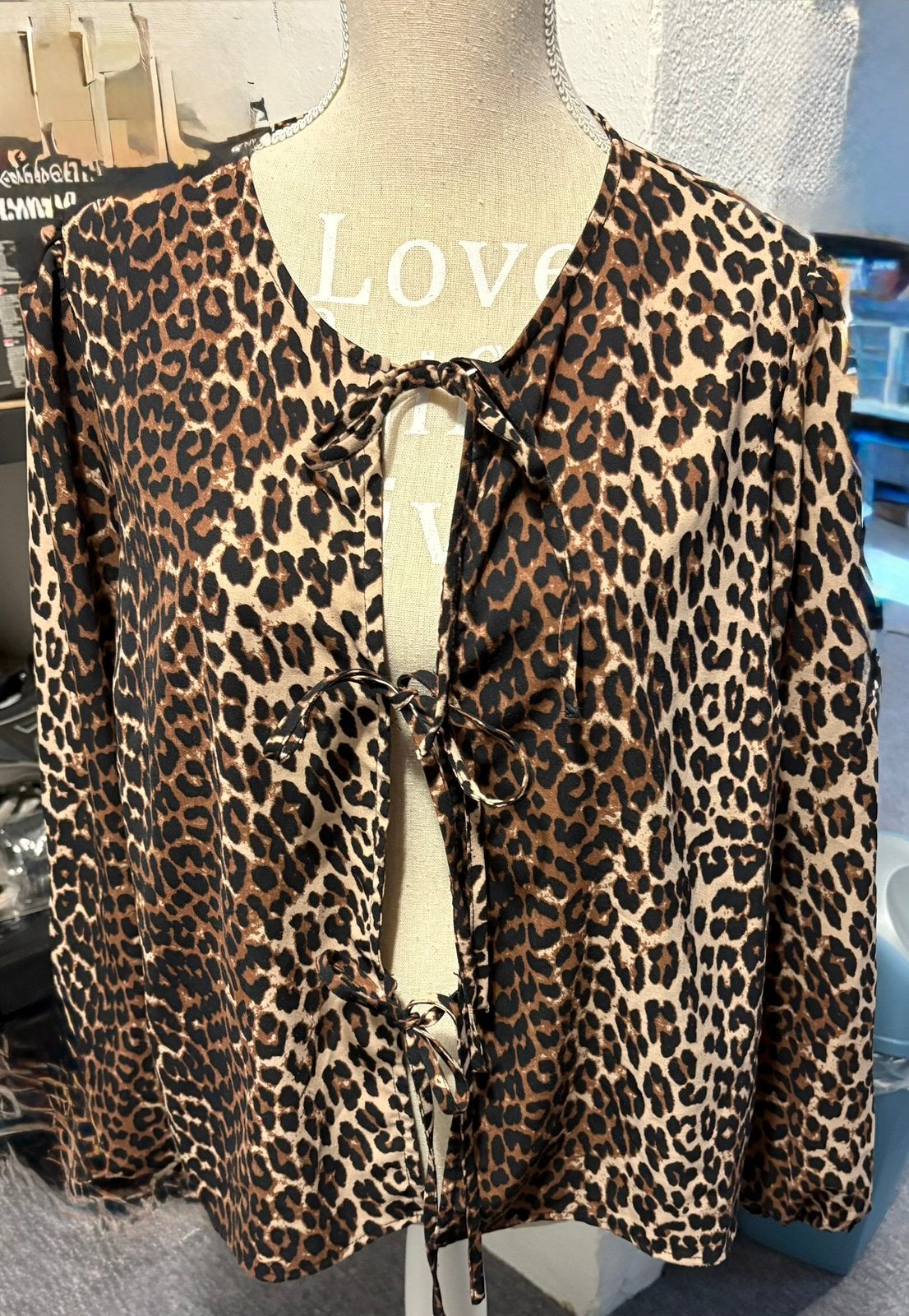 Panter blouse jasje, Ophalen of Verzenden, Zo goed als nieuw, Maat 46/48 (XL) of groter, Bruin