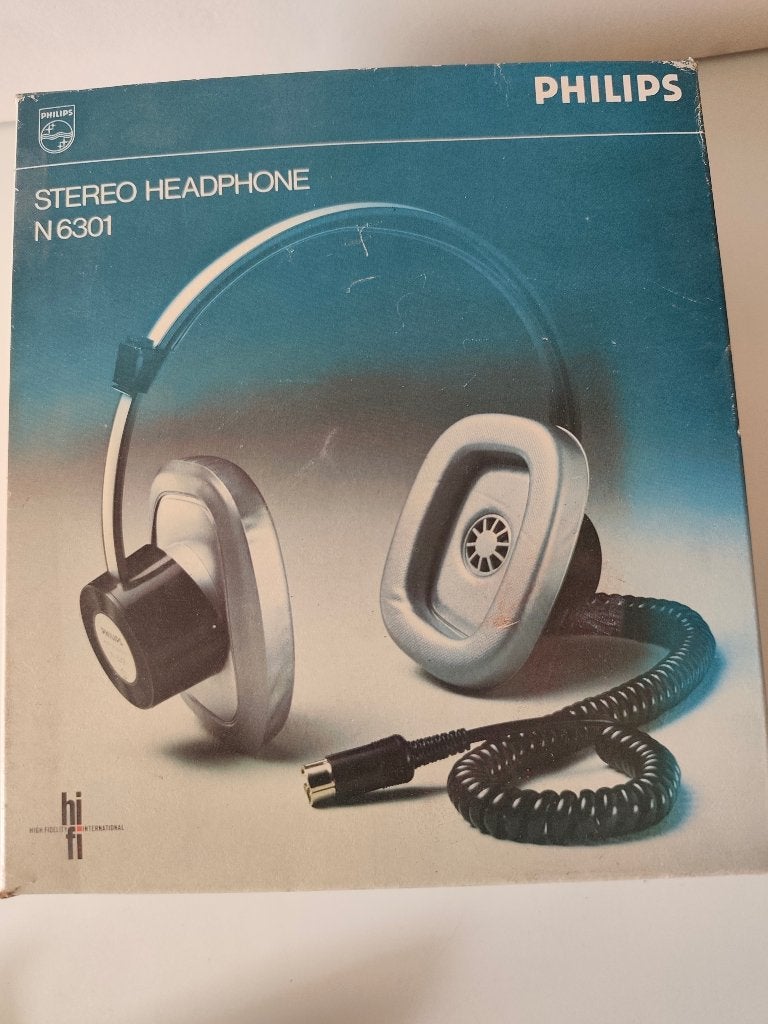Vintage hoofdtelefoon in originele doos philips N6301, Ophalen