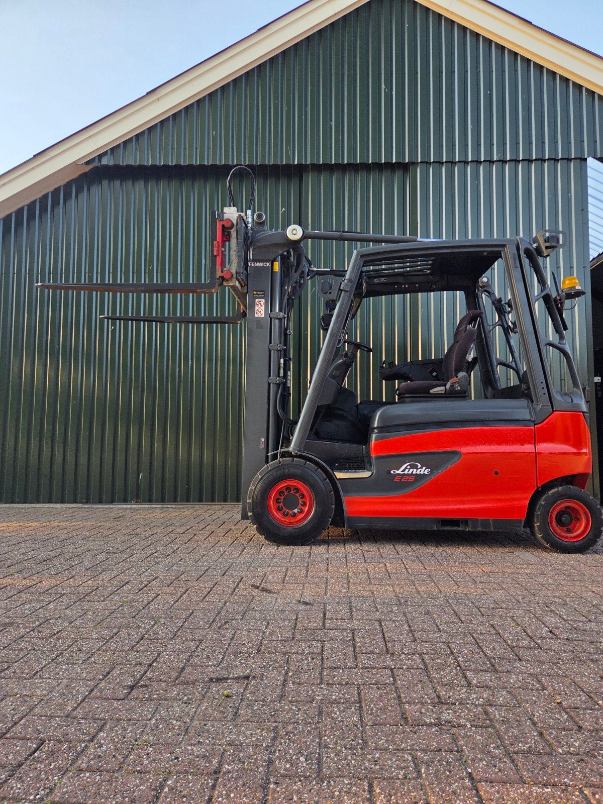 Linde E25 Elektrische Heftruck Triplex Spreider 3060 uur, Linde, Linde, Heftruck, Ophalen of Verzenden