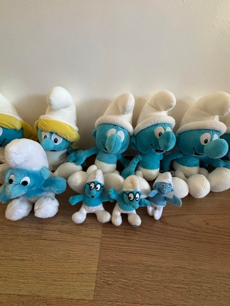 Grote collectie Smurfen knuffels - Diverse Smurfen, Verzamelen, Smurfen, Ophalen of Verzenden, Gebruikt, Verschillende Smurfen