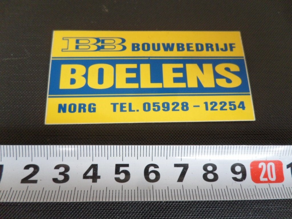 sticker norg bouwbedrijf boelens, Verzamelen, Ophalen, Zo goed als nieuw