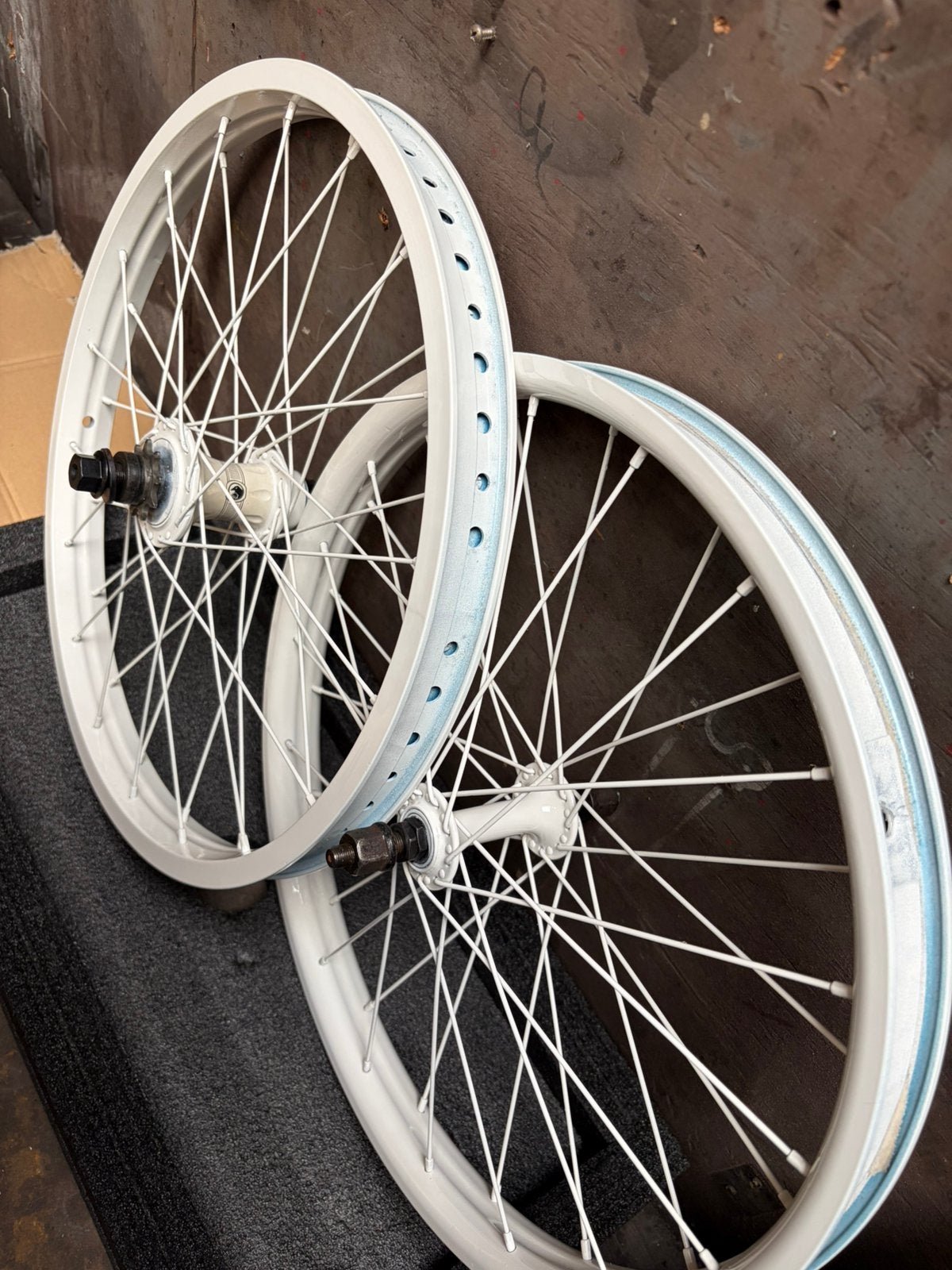 Custom bmx wielset, 55 tot 59 cm, Ophalen of Verzenden, Zo goed als nieuw, Staal