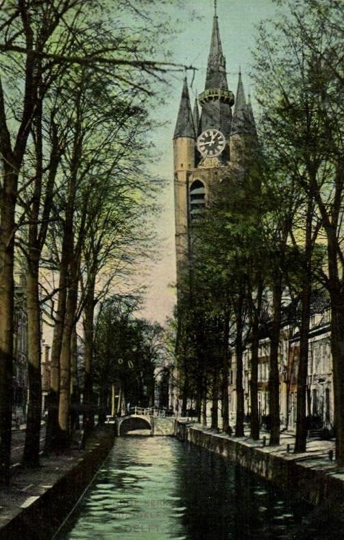 Oude Kerk - Oud Delft - Delft - ongelopen, Ophalen of Verzenden, Voor 1920, Ongelopen, Zuid-Holland